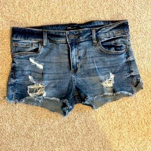 Ripped Jean Shorts